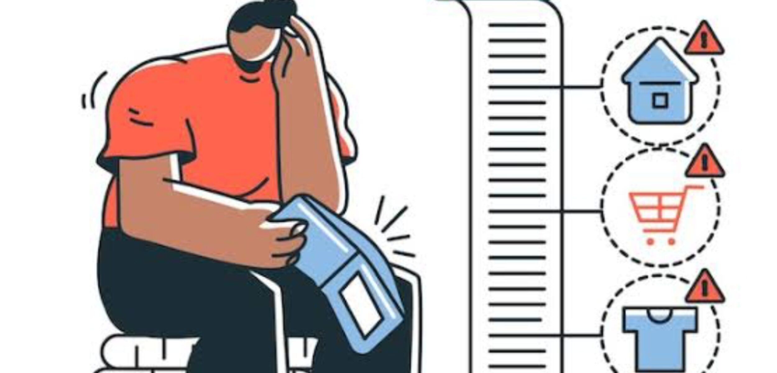 Ilustrasi pemuda Cianjur tertekan.