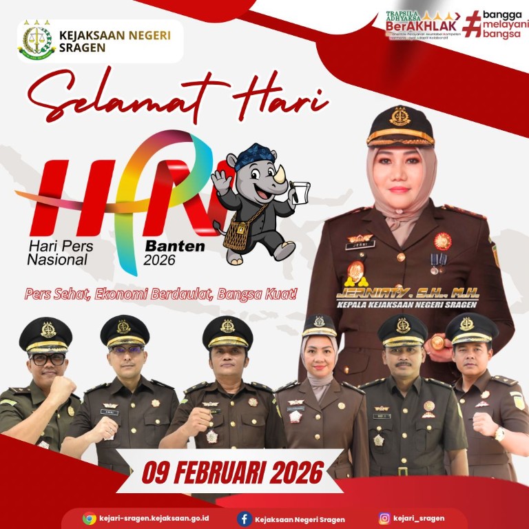 Ucapan HPN 2026 Kejaksaan Sragen Cianjur