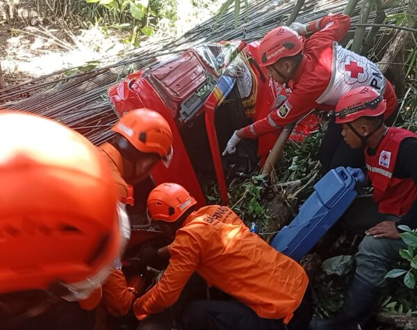Truk di Kulon Progo Terjun ke Jurang 2 Meter, Sopir Terjepit
