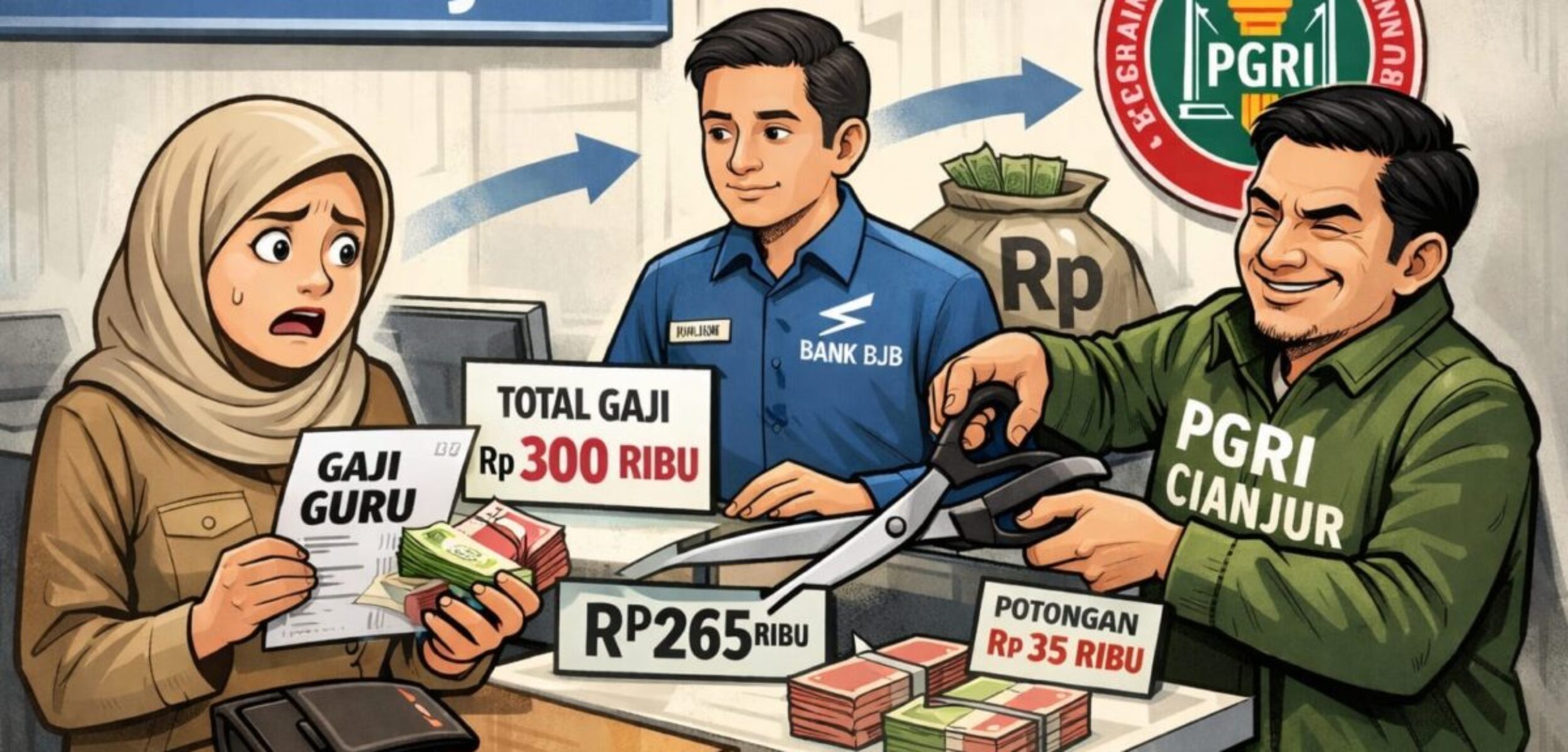 Miris! Gaji Guru Cianjur Rp300 Ribu Masih Dipotong Iuran