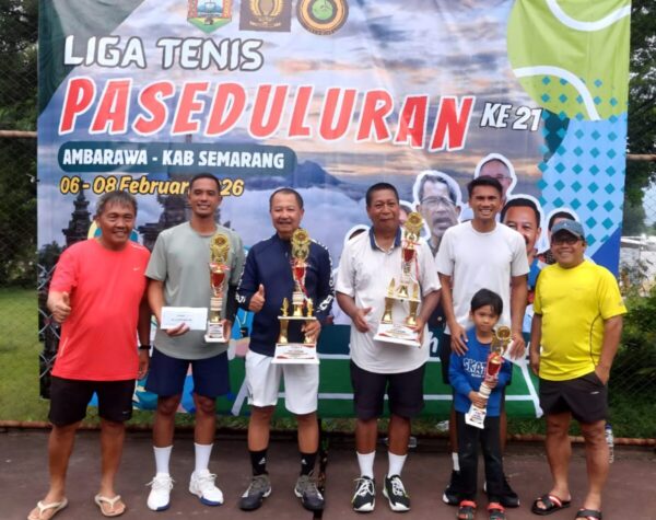 Prof Soetriono/Cristian Raih Juara 1 Ganda Putra Liga Tenis Paseduluran Ke-21