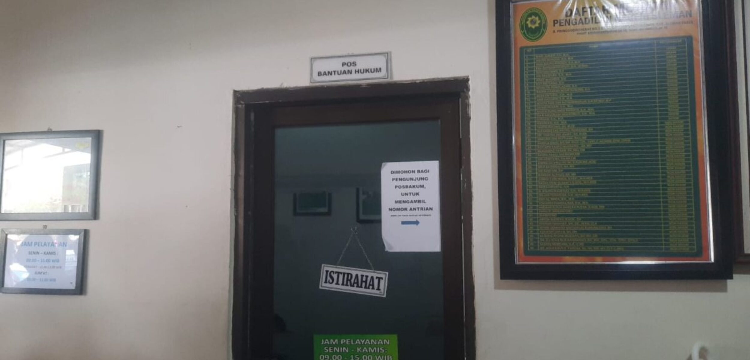 Lokasi Posbankum di PN Sleman