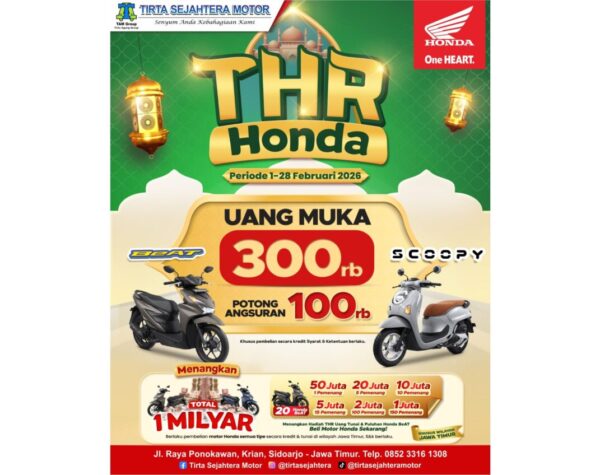 Sambut Ramadan 1447 H, TSM Krian Sidoarjo Tebar Promo ‘THR Honda’
