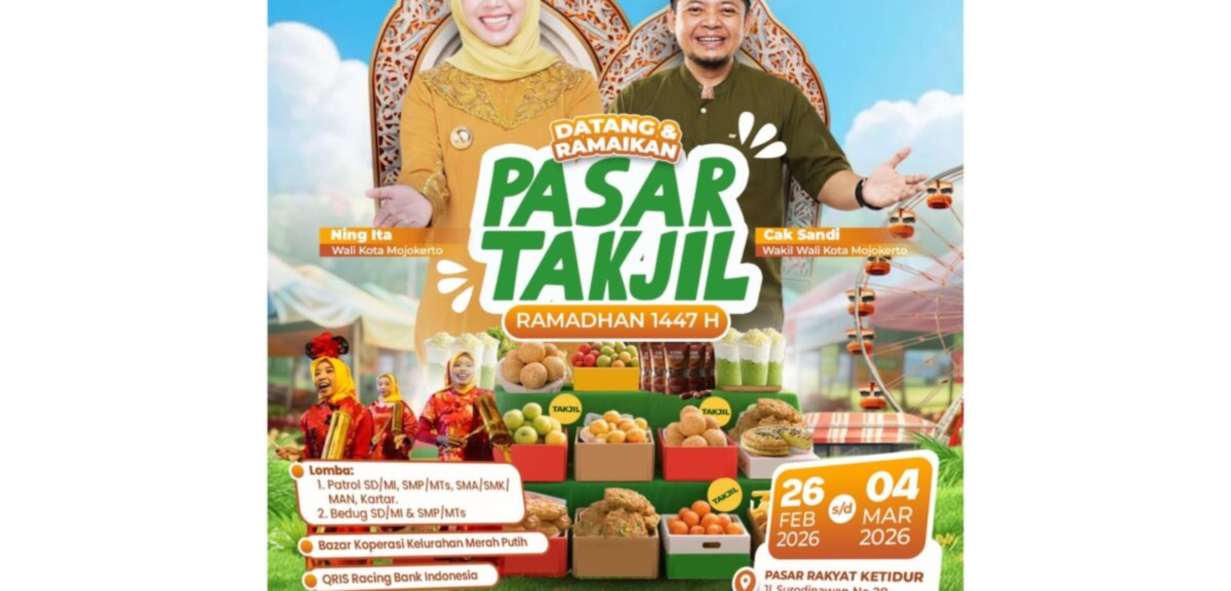 Pasar Takjil Ramadan Kembali Hadir di Pasar Rakyat Ketidur Mojokerto, Ayo Ramaikan!